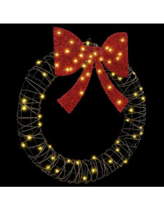 Ghirlanda con 60 LED Bianco caldo 75 cm Rattan