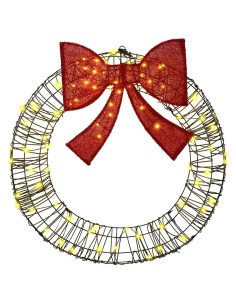 Ghirlanda con 80 LED Bianco caldo 90 cm Rattan