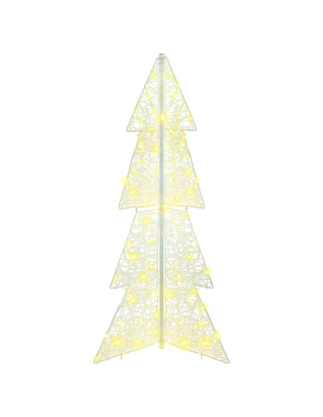Albero di Natale con 100 LED Bianco caldo 120 cm Acrilico
