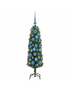 Albero di Natale artificiale with LEDs Verde 120 cm PVC