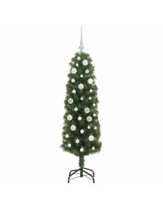 Albero di Natale artificiale with LEDs Verde 150 cm PVC