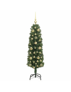 Albero di Natale artificiale with LEDs Verde 150 cm PVC