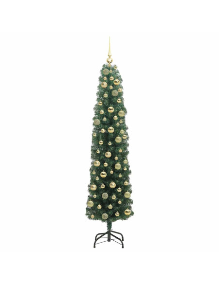 Albero di Natale artificiale con 300 LED Verde 180 cm