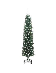 Albero di Natale artificiale with LEDs Verde 210 cm PVC