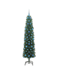 Albero di Natale artificiale with LEDs Verde 210 cm PVC