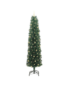 Albero di Natale artificiale with LEDs Verde 240 cm PVC