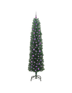 Albero di Natale artificiale with LEDs Verde 240 cm PVC