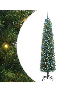 Albero di Natale artificiale with LEDs Verde 240 cm PVC