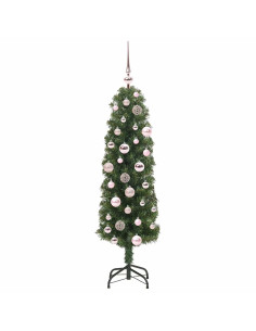Albero di Natale artificiale with LEDs Verde 120 cm PVC