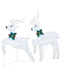 Renne LED 4 pcs Argento 45 x 19 x 65 cm Tessuto