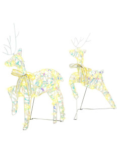 Renne LED con 80 LED 4 pcs Multicolore 64 x 42 x 15 cm PET