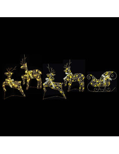 Renne LED con 40 LED 5 pcs Oro PET