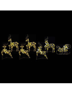 Renne LED con 40 LED 7 pcs Oro PET