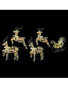 Renne LED con 40 LED 5 pcs Multicolore PET