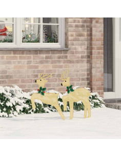 Renne LED 2 pcs Bianco caldo 45 x 19 x 65 cm Tessuto