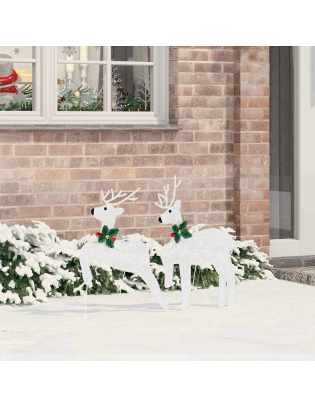 Renne LED 2 pcs Bianco Freddo 45 x 19 x 65 cm Tessuto