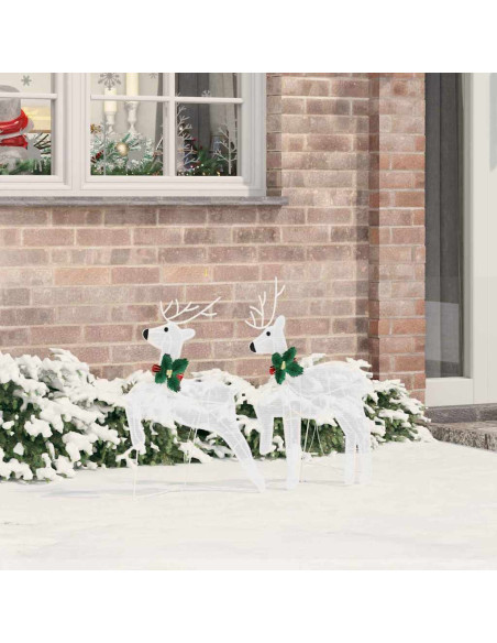 Renne LED 2 pcs Bianco Freddo 45 x 19 x 65 cm Tessuto
