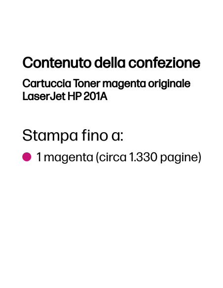HP Cartuccia Toner magenta originale LaserJet 201A