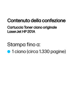 HP Cartuccia Toner ciano originale LaserJet 201A 2