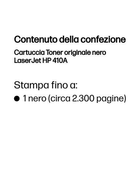 HP Cartuccia Toner originale nero LaserJet 410A