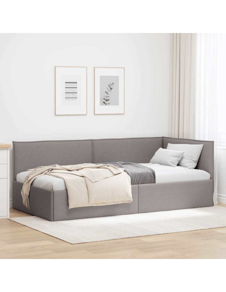 Cornice del letto ad angolo Talpa 90 x 200 cm Tessuto