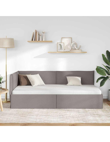 Cornice del letto ad angolo Talpa 90 x 200 cm Tessuto