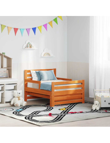 Letto Estensibile per Bambini Cera marrone 80 x 130 / 165 / 200 cm