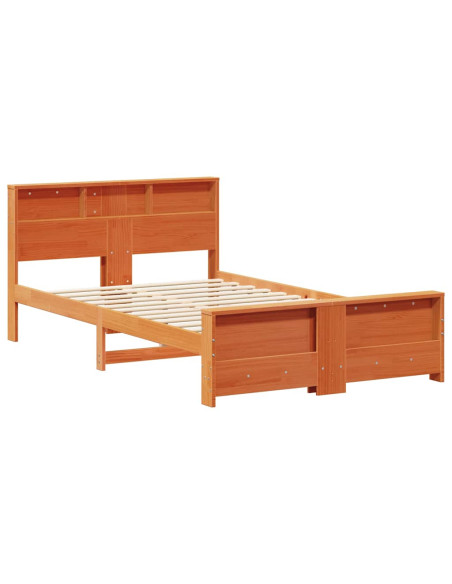 Struttura del letto con testiera Cera marrone 135 x 190 cm