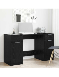 Scrivania Rovere nero 133 x 50 x 75 cm Legno multistrato 2