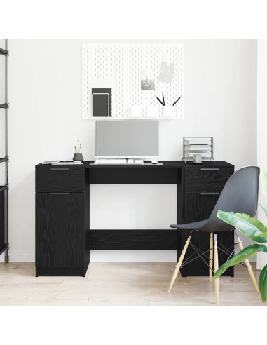 Scrivania Rovere nero 133 x 50 x 75 cm Legno multistrato