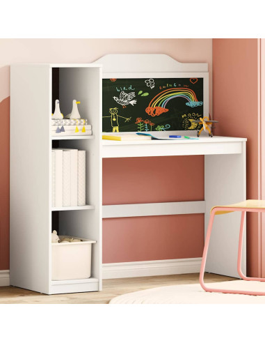 Scrivania Lavagna Bianco 120 x 45 x 118.5 cm Legno multistrato