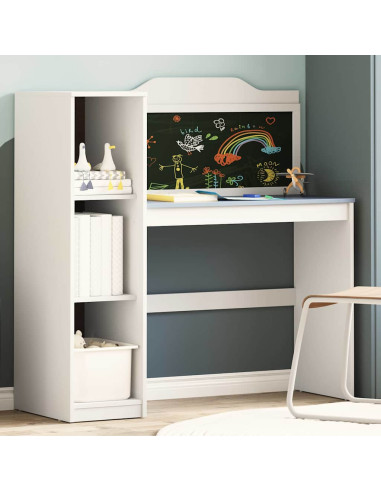 Scrivania Lavagna Bianco e grigio 120 x 45 x 118.5 cm