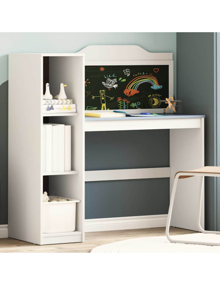 Scrivania Lavagna Bianco e grigio 120 x 45 x 118.5 cm