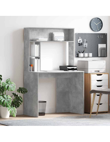 Scrivania Grigio cemento 91 x 50 x 149 cm Legno multistrato