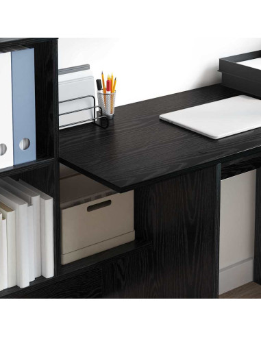 Scrivania Rovere nero 131.5 x 50 x 106.5 cm Legno multistrato