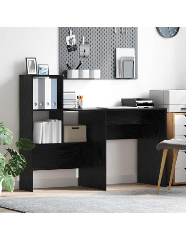 Scrivania Rovere nero 131.5 x 50 x 106.5 cm Legno multistrato