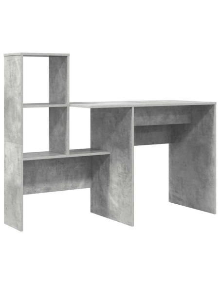 Scrivania con lo scaffale Grigio cemento 131.5 x 50 x 106.5 cm