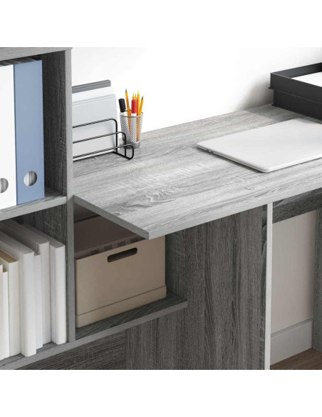 Scrivania Grigio sonoma 131.5 x 50 x 106.5 cm Legno multistrato