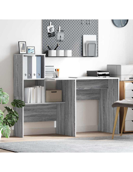 Scrivania Grigio sonoma 131.5 x 50 x 106.5 cm Legno multistrato