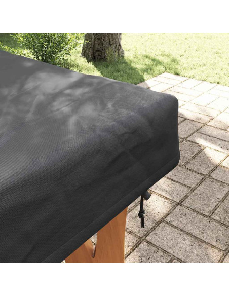 Copertura Tavolo Tinta unita Nero 102 x 202 x 15 cm Tessuto