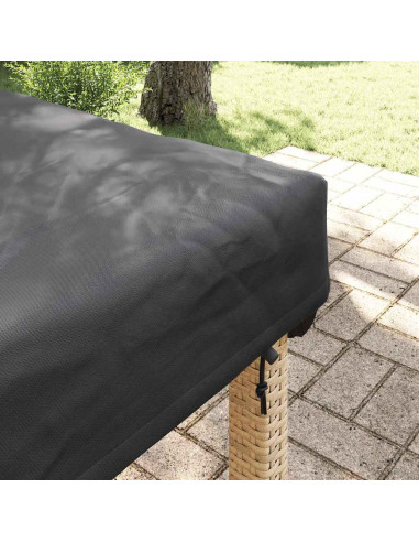 Copertura Tavolo Tinta unita Nero 102 x 202 x 15 cm Tessuto