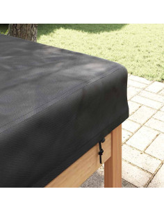 Copertura Tavolo Tinta unita Nero 102 x 202 x 15 cm Tessuto 2