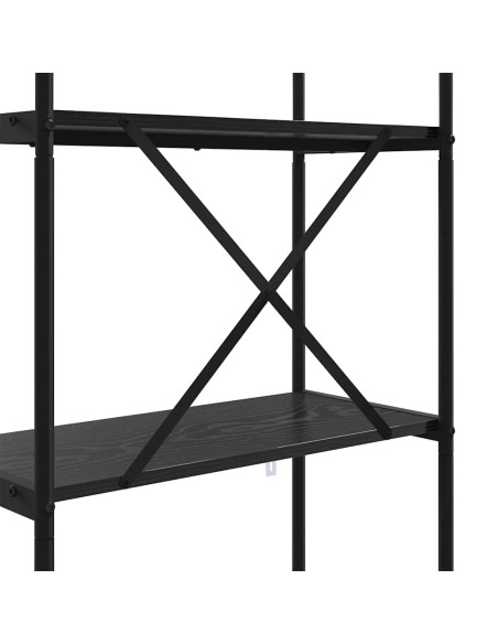 Libreria Rovere nero 80 x 30 x 146 cm Legno multistrato