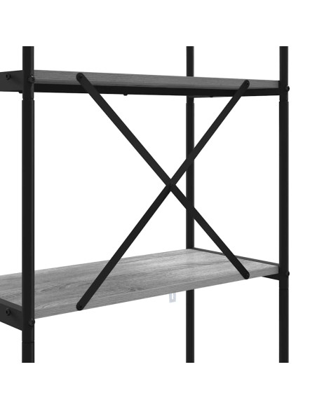 Libreria Grigio sonoma 80 x 30 x 146 cm Legno multistrato