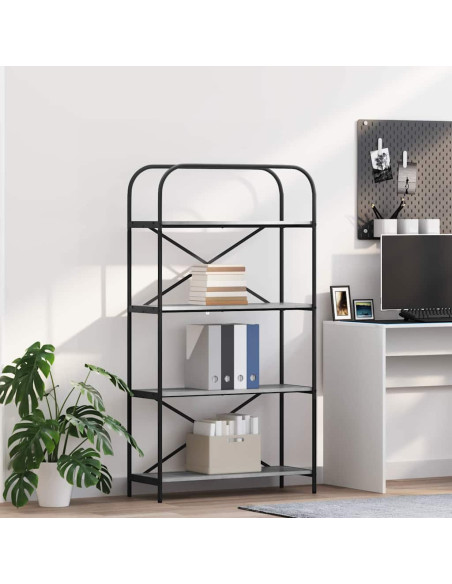 Libreria Grigio sonoma 80 x 30 x 146 cm Legno multistrato