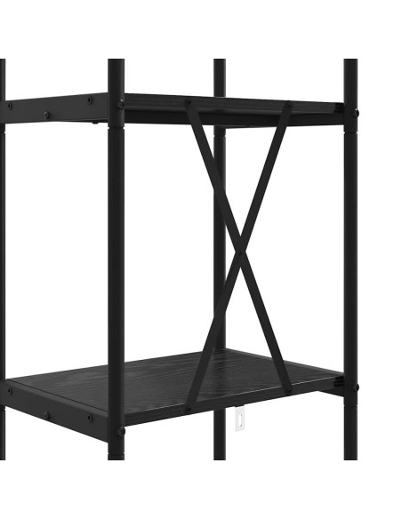 Libreria Rovere nero 40 x 30 x 183 cm Legno multistrato