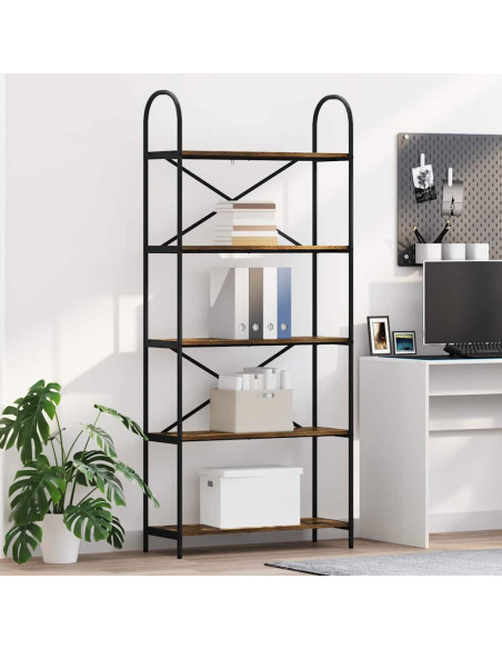 Libreria Rovere fumo 80 x 30 x 183 cm Legno multistrato