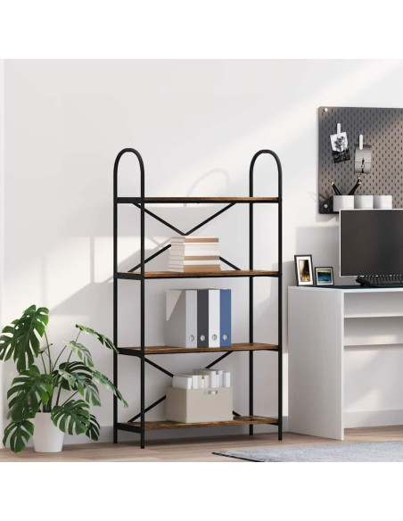 Libreria Rovere fumo 80 x 30 x 146 cm Legno multistrato