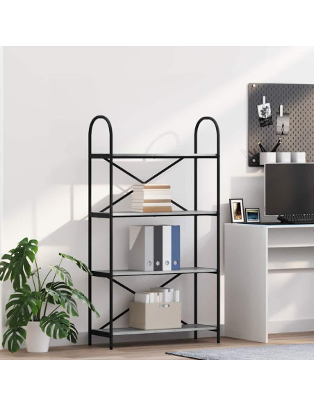 Libreria Grigio sonoma 80 x 30 x 146 cm Legno multistrato