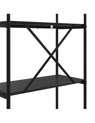 Libreria Rovere nero 80 x 30 x 109 cm Legno multistrato